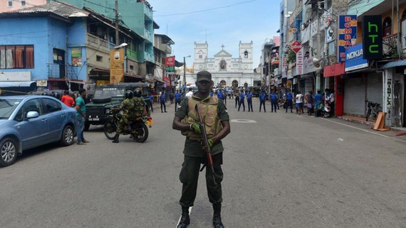 An ninh thắt chặt ở Sri Lanka. Nguồn: AP