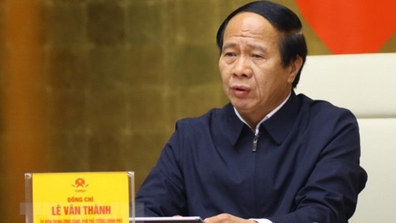 Phó Thủ tướng Lê Văn Thành phát biểu chỉ đạo hội nghị. Ảnh: TTXVN