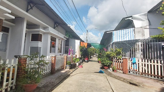 Một góc khu nhà ở xã hội do ngân sách nhà nước đầu tư  đưa vào sử dụng năm 2013, tại phường 9, TP Cà Mau