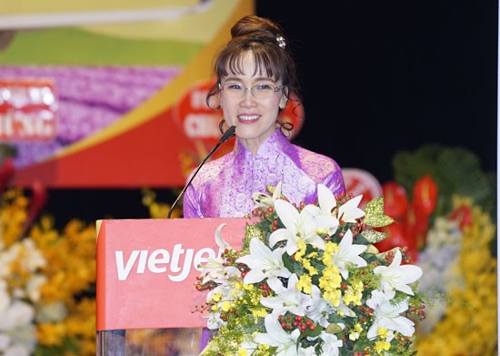 Bà Nguyễn Thị Phương Thảo, Tổng giám đốc Vietjet phát biểu tại sự kiện.