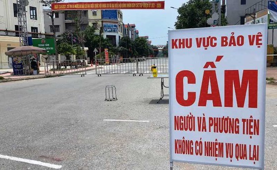 Một khu vực phong tỏa ngăn chặn dịch Covid-19 tại huyện Tiên Du, Bắc Ninh