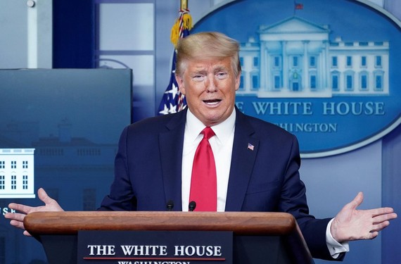 Tổng thống Mỹ Donald Trump tại Nhà Trắng hôm 8/4. Ảnh: Reuters.