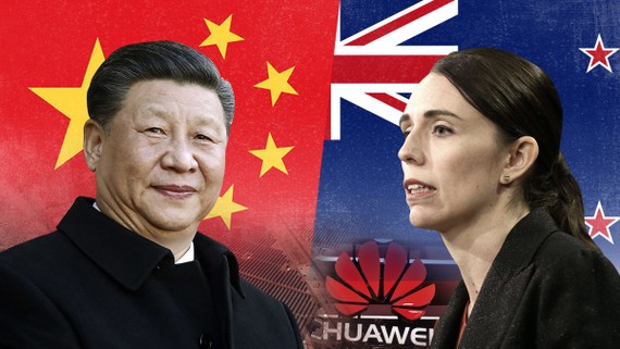 Chủ tịch Trung Quốc Tập Cận Bình và Thủ tướng New Zealand Jacinda Ardern. Ảnh:CNN