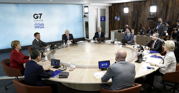 Hội nghị thượng đỉnh G7 vào 6-2021 tại Cornwall, Anh. Ảnh: SCMP