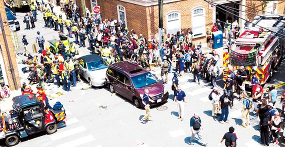 Hiện trường vụ bạo loạn tại thành phố  Charlottesville