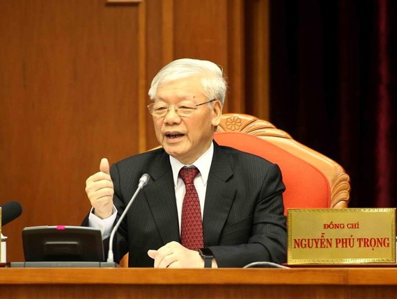  Tổng Bí thư, Chủ tịch nước Nguyễn Phú Trọng phát biểu bế mạc hội nghị      Ảnh: TTXVN