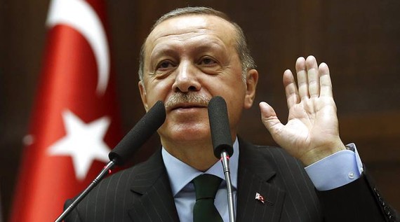  Tổng thống Thổ Nhĩ Kỳ Recep Tayyip Erdogan sẽ đến Paris . Ảnh: AP