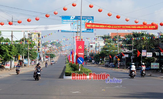 Trung tâm thị xã Phước Long ngày nay - Ảnh: Bình Phước Online