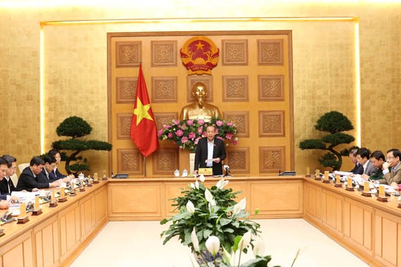 Phó Thủ tướng Thường trực Chính phủ Trương Hòa Bình chủ trì hội nghị. Ảnh: VGP