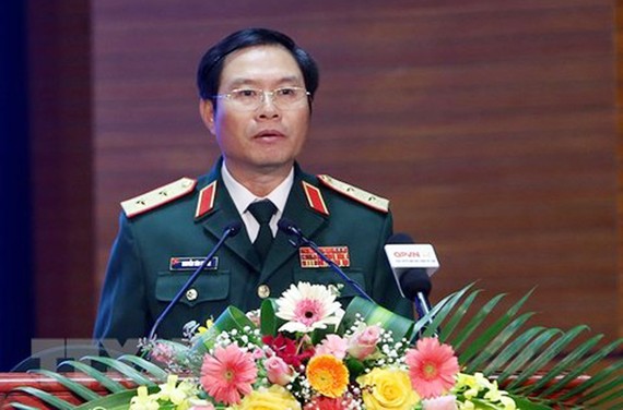 Trung tướng Nguyễn Tân Cương vừa được bổ nhiệm giữ chức Thứ trưởng Bộ Quốc phòng. Ảnh: TTXVN