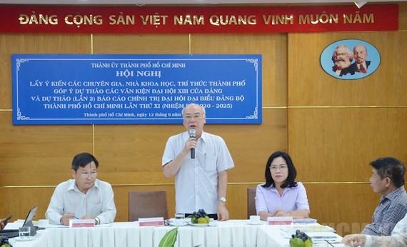 Trưởng Ban Tuyên giáo Thành ủy TPHCM Phan Nguyễn Như Khuê phát biểu tại hội nghị. Ảnh: hcmcpv