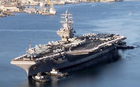 Tàu sân bay USS Reagan của Mỹ. Ảnh: MilitaryFactory