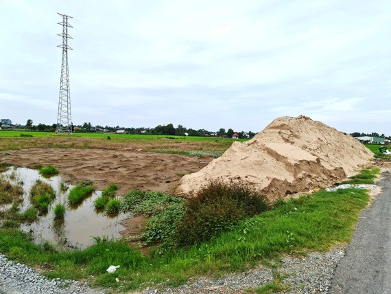 Khu đất lúa hơn 1,1ha bị Công ty Dương Vũ san lấp cát trái phép