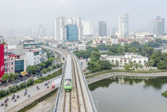 Dự án Đường sắt đô thị Hà Nội tuyến Cát Linh - Hà Đông. Ảnh: QUANG PHÚC