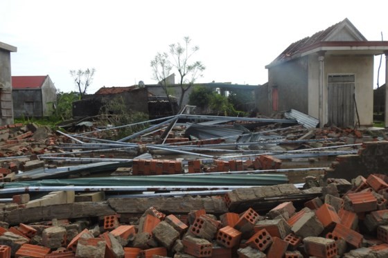 Houses, schools collape after storm in Quang Binh