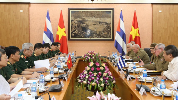 Quang cảnh buổi Đối thoại Chính sách Quốc phòng Việt Nam - Cuba lần thứ 3. Ảnh: Dương Giang/TTXVN