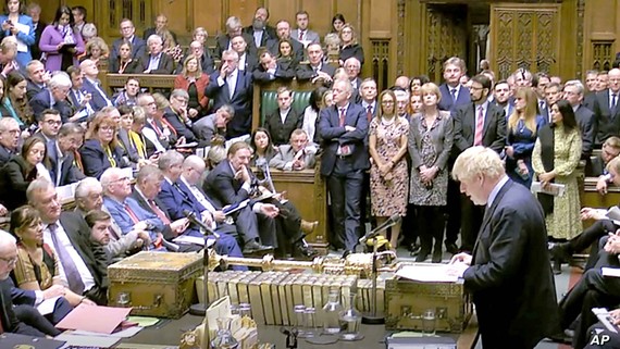 Thất bại trước Hạ viện khiến kế hoạch Brexit của Thủ tướng Anh Boris Johnson bị bế tắc. Ảnh: AP