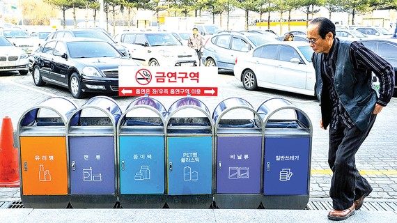 Thùng rác tại nơi công cộng của Hàn Quốc