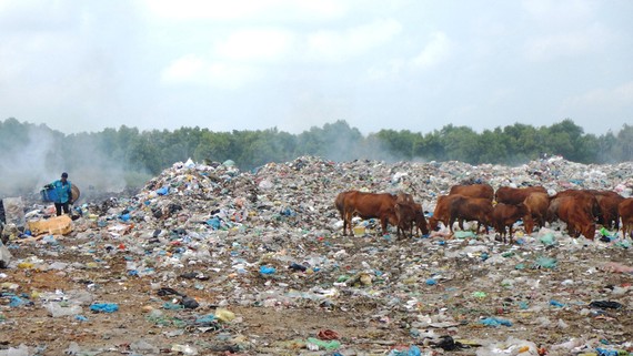Hàng trăm hộ dân sống gần bãi rác Bình Tú vẫn đang phải sống trong tình trạng ô nhiễm nghiêm trọng