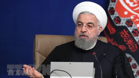 Tổng thống Iran Hassan Rouhani phát biểu tại cuộc họp nội các ở Tehran. Ảnh: TTXVN