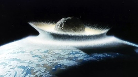 Thiên thạch va chạm với Trái đất. Ảnh minh họa: NASA
