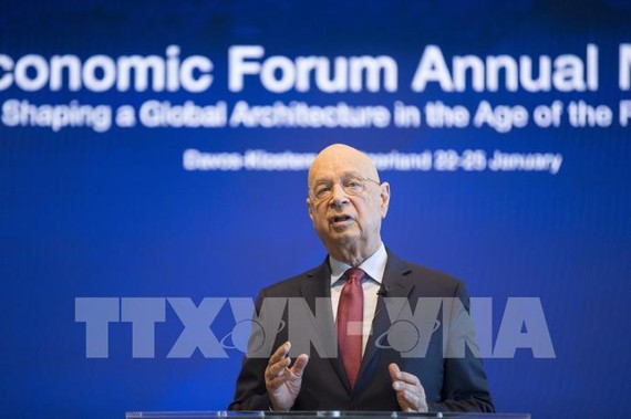 Ông Klaus Schwab, Chủ tịch điều hành Diễn đàn Kinh tế thế giới (WEF). Ảnh: THX/TTXVN