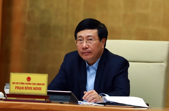 Phó Thủ tướng Thường trực Phạm Bình Minh yêu cầu phải nêu cao trách nhiệm của người đứng đầu trong giải ngân vốn đầu tư công. Ảnh: VGP