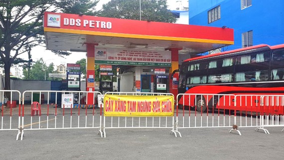 Một cây xăng thuộc hệ thống của Comeco, quận Gò Vấp, TPHCM,  hết xăng bán trong ngày 6-10.