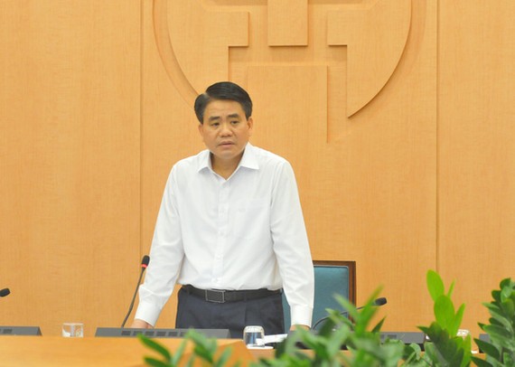 Sáng 6-4, Chủ tịch thành phố Hà Nội Nguyễn Đức Chung cho biết thành phố vừa phát hiện ca mắc COVID-19 sau 23 ngày khám tại Bệnh viện Bạch Mai - Ảnh: XUÂN LONG