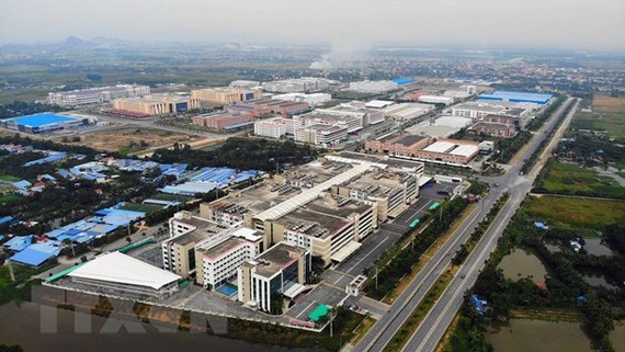 Dự án khu công nghiệp đô thị VSIP Hải Phòng là điểm sáng thu hút đầu tư nước ngoài (FDI) của cả nước với 58 dự án, có tổng vốn hơn 2 tỷ USD. (Ảnh: TTXVN)
