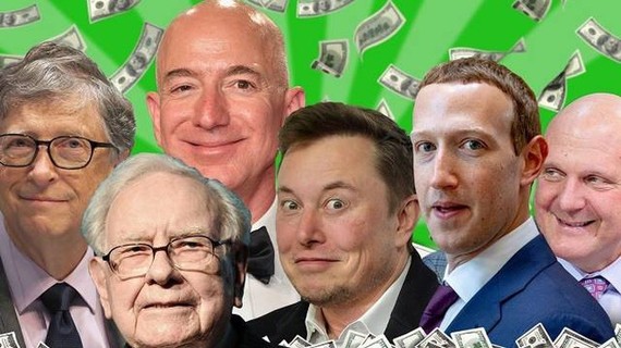 Một số người giàu nhất thế giới như Jeff Bezos, Elon Musk, Warren Buffett,... chỉ phải trả vài đồng thuế. Ảnh: Getty Images.