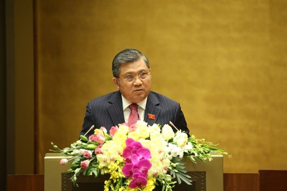 Chủ nhiệm Ủy ban Đối ngoại Nguyễn Văn Giàu cho biết, đa số ý kiến trong cơ quan thẩm tra nhất trí về sự cần thiết gia nhập Công ước số 105