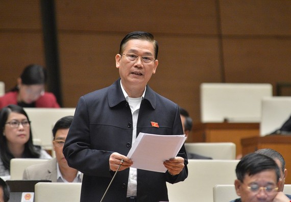 ĐBQH Nguyễn Thanh Quang trong một lần phát biểu tại nghị trường Quốc hội khoá XIV