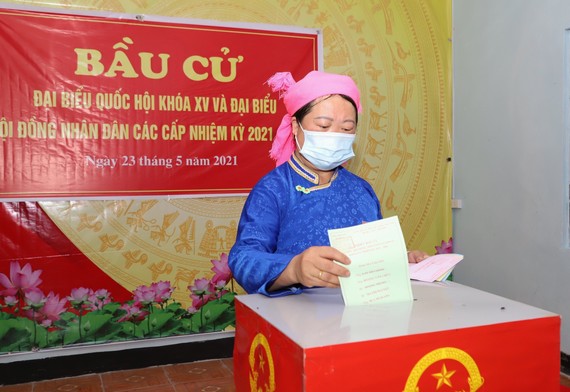 Hà Giang cũng là địa phương có tỷ lệ cử tri đi bỏ phiếu cao. Ảnh: QUANG PHÚC