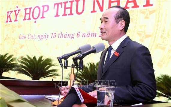Ông Vũ Xuân Cường giữ chức vụ Chủ tịch HĐND tỉnh Lào Cai khóa XVI, nhiệm kỳ 2021 - 2026. Ảnh: TTXVN
