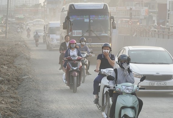 Có đến 29/30 quận, huyện và thị xã ở Hà Nội có nồng độ bụi PM2.5 ở mức cao