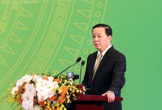 Bộ trưởng Bộ TN-MT Trần Hồng Hà phát biểu khai mạc hội nghị