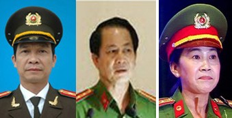 Từ trái qua phải: Đại tá Lý Quang Dũng, Đại tá Nguyễn Văn Kim, Đại tá Trần Thị Ngọc Thuận