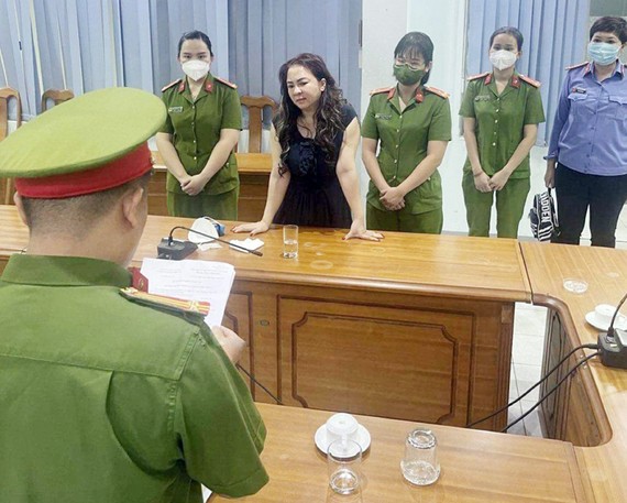 Bà Nguyễn Phương Hằng lúc bị bắt tạm giam 