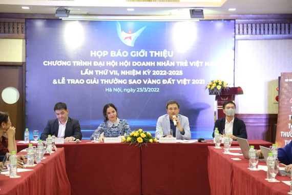 Họp báo giới thiệu Đại hội Hội doanh nhân trẻ Việt Nam và giải thưởng Sao Vàng đất Việt