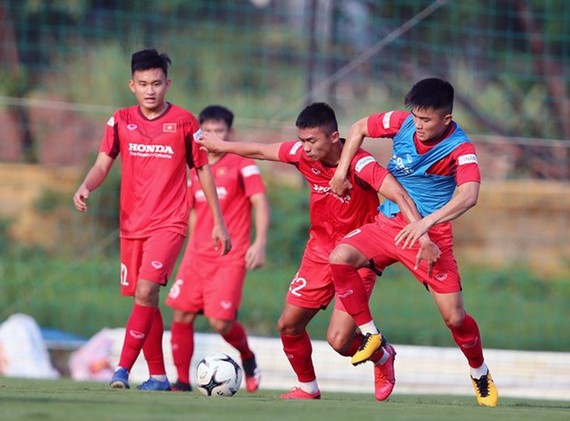 越南男子U22足球隊運動員正在培訓。