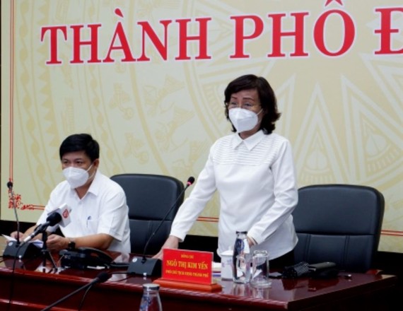 Bà Ngô Thị Kim Yến, Phó Chủ tịch UBND TP Đà Nẵng phát biểu
