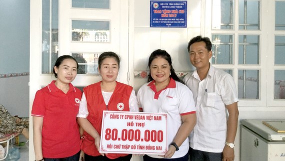 Thông qua Hội Chữ thập đỏ tỉnh Đồng Nai, Công ty Vedan Việt Nam đã hỗ trợ cho 13 gia đình bệnh nhân và tài trợ 1 ca mổ tim với tổng kinh phí 80 triệu đồng trong tháng 12-2019