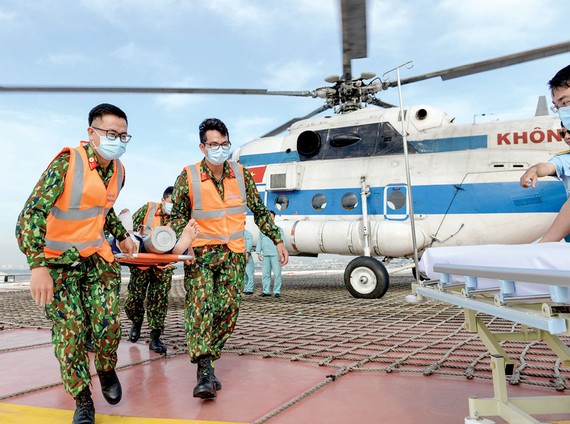 Diễn tập cấp cứu bằng đường hàng không tại Bệnh viện Quân y 175