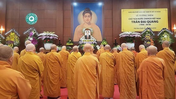  Ban Trị sự Giáo hội Phật giáo Việt Nam TPHCM tổ chức lễ cầu siêu, tưởng niệm Chủ tịch nước Trần Đại Quang