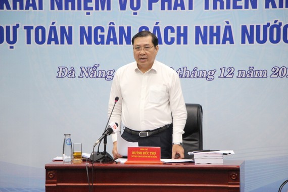 Ông Huỳnh Đức Thơ, Chủ tịch UBND TP Đà Nẵng phát biểu tại Hội nghị Ảnh: NGUYỄN CƯỜNG 