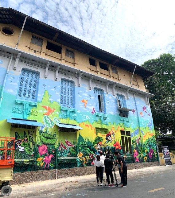 Sự kiện nghệ thuật đường phố, trong đó có graffiti,  do Viện Pháp tại TPHCM tổ chức Ảnh: Viện Pháp tại TPHCM