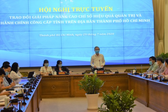 Hội nghị trực tuyến do Phó Chủ tịch UBND TP Ngô Minh Châu chủ trì