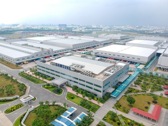 Dự án Nhà máy Samsung Việt Nam tại Khu Công nghệ cao TPHCM. Ảnh: HOÀNG HÙNG