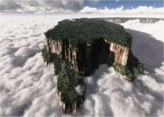 “神奇山脈”就像“天空浮島”。圖源：互聯網